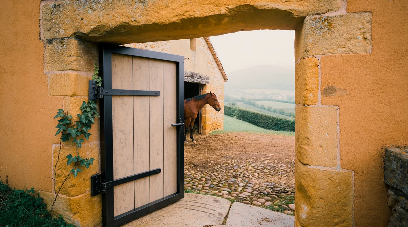 Entrée, Les Écuries de la Drôme Provençale, centre équestre à Grignan